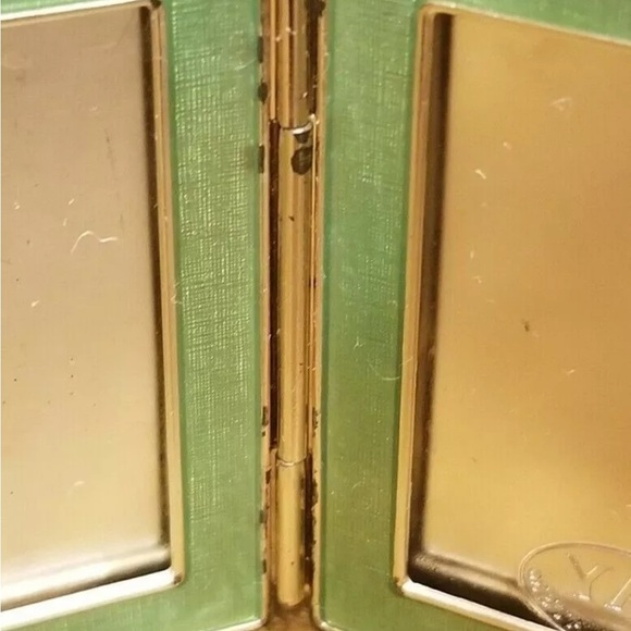 RARE JAY STRONGWATER BUBBLES COASTAL GROTTO FOLDING CRYSTAL ENAMEL DOUBLE FRAME - Picture 5 of 8